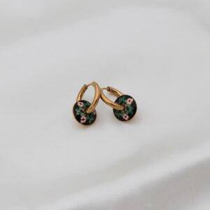 Otantik Küpe Siyah Desenli - Görsel 1