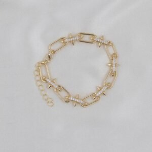 Dikenli Zincir Model Xuping VIP Pirinç Bileklik - Görsel 1