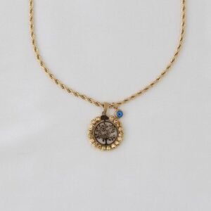 Dorika Yaşam Ağacı Model 316L Çelik Kolye - Görsel 1