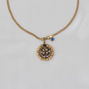 Dorika Yonca Model 316L Çelik  Kolye - Görsel 1