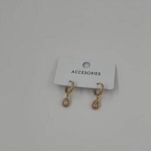 Çelik Taşlı Küpe - Görsel 1