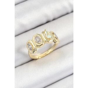 Damla Model Gold Renk Kadın Yüzük - Görsel 1