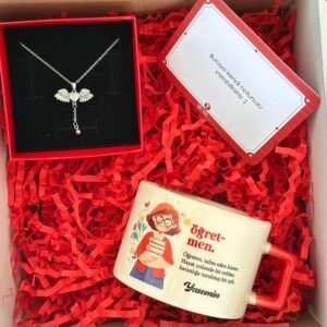 Kanatlı Kolye Ögretmen Temali Hediye Paketi - Görsel 1